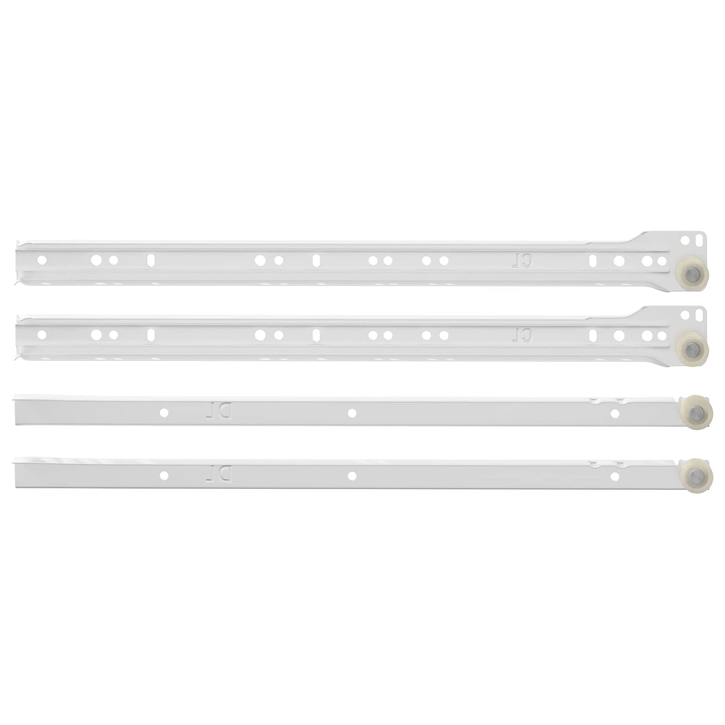 Vidaxx guide de tiroir 12 pcs blanc 400 mm acier