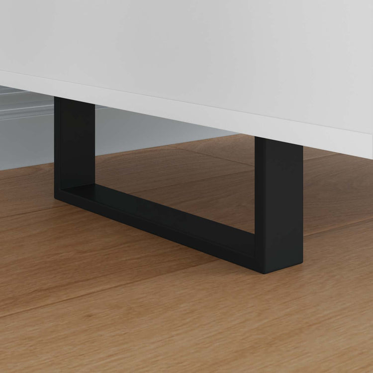 Vidaxxl pieds de meuble 12 pcs noir 281 x 40,5 x 100 mm fer