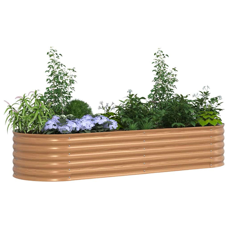 Vidaxx lit surélevé marron 240 x 80 x 44 cm acier