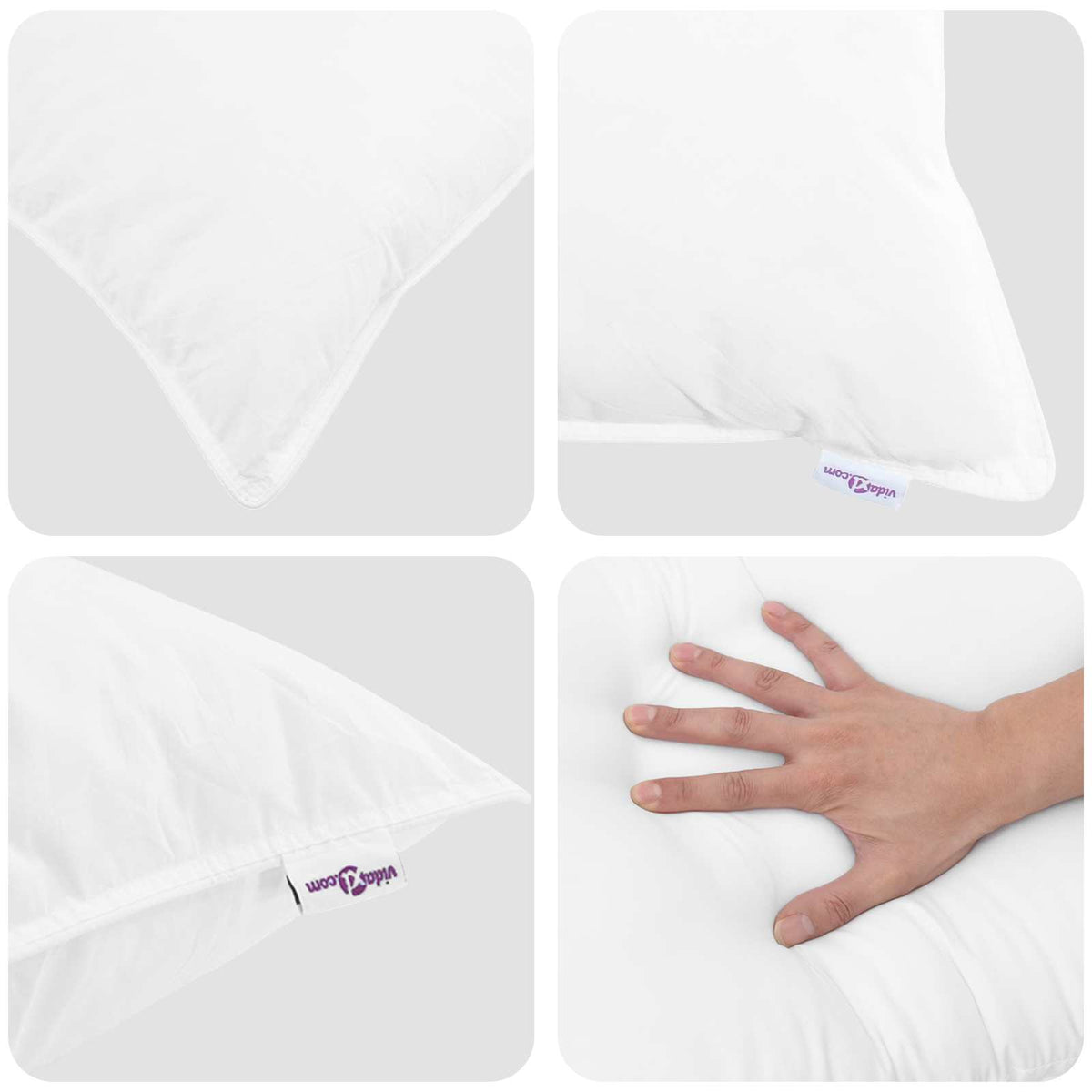 Vidaxl parure de couette avec oreiller 3 pcs plumes blanches