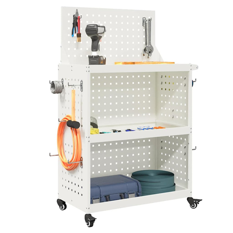 Vidaxx chariot à outils blanc 65 x 35 x 111 cm acier laminé à froid