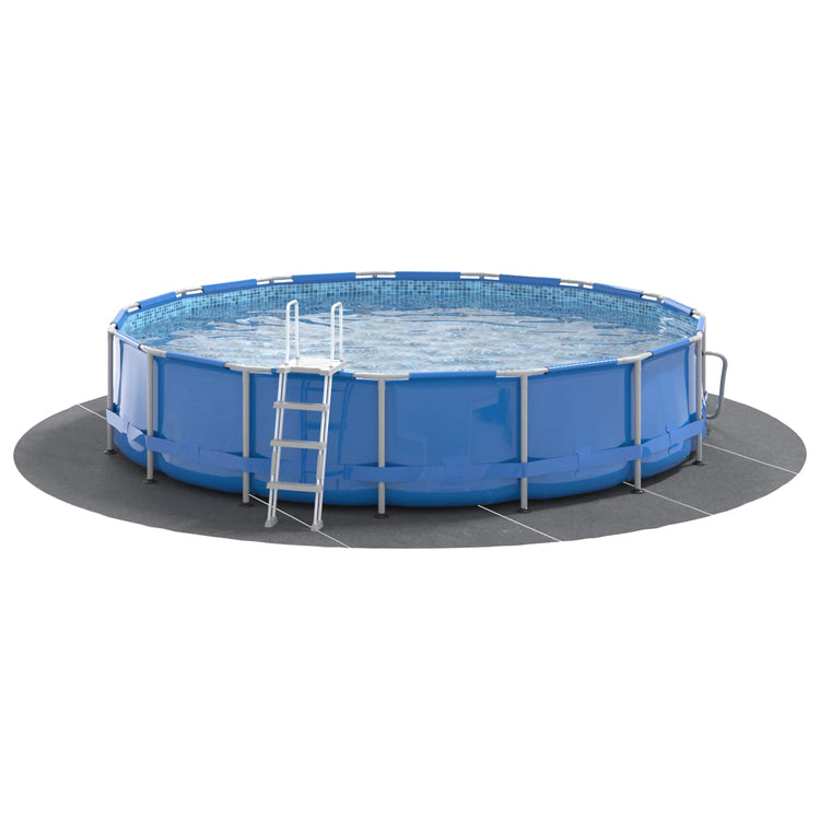 Tapis de sol de piscine Vidaxl gris clair ø 610 cm en tissu non tissé