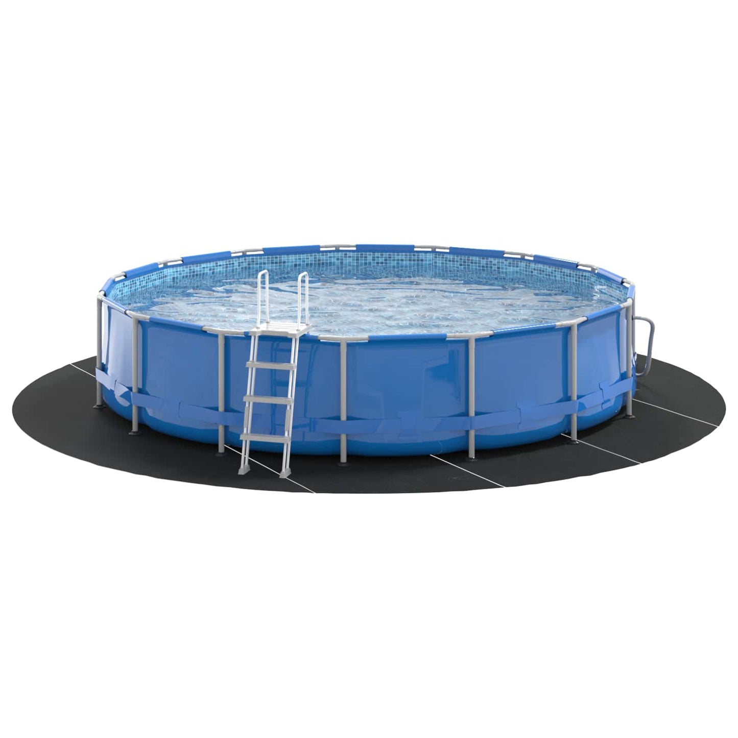 Tapis de sol de piscine Vidaxl noir ø 610 cm en tissu non tissé