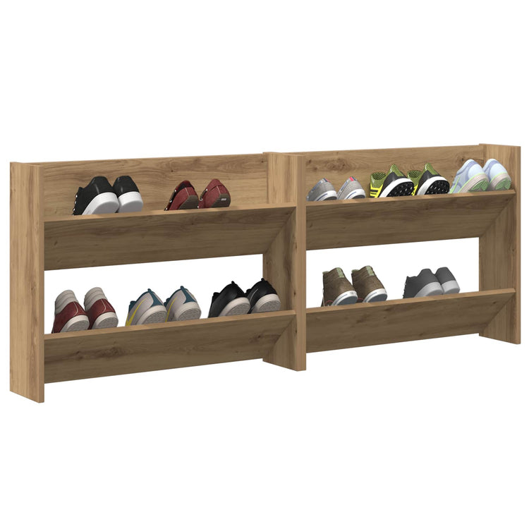VidaXL armoire à chaussures 2 pcs chêne artisanal 85 x 18 x 90 cm bois d'ingénierie