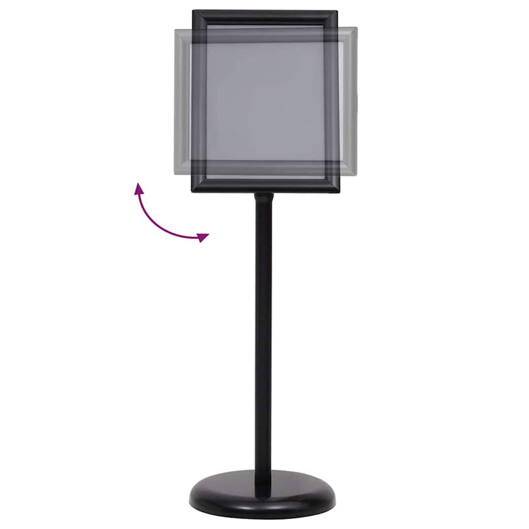 Vidaxx porte-affiches 2 pcs noir 32,7 x 24 x 108 cm aluminium