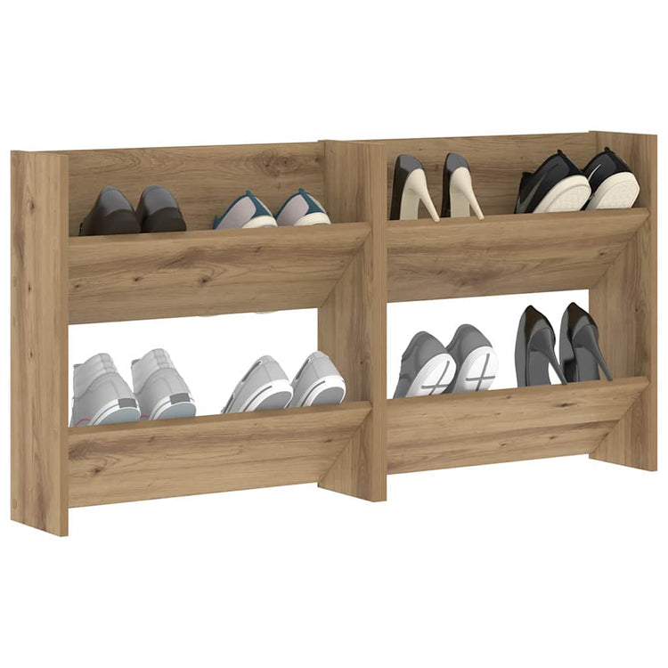 VidaXL armoire à chaussures 2 pcs chêne artisanal 60 x 18 x 60 cm bois d'ingénierie