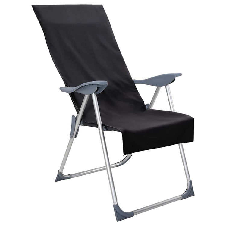 Vidaxx serviettes de chaise d'extérieur 2 pcs noir 130 x 60 cm