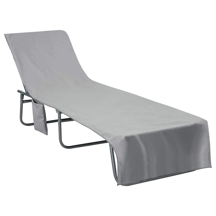 Vidaxl serviettes de chaise longue 2 pcs gris foncé 210 x 75 cm