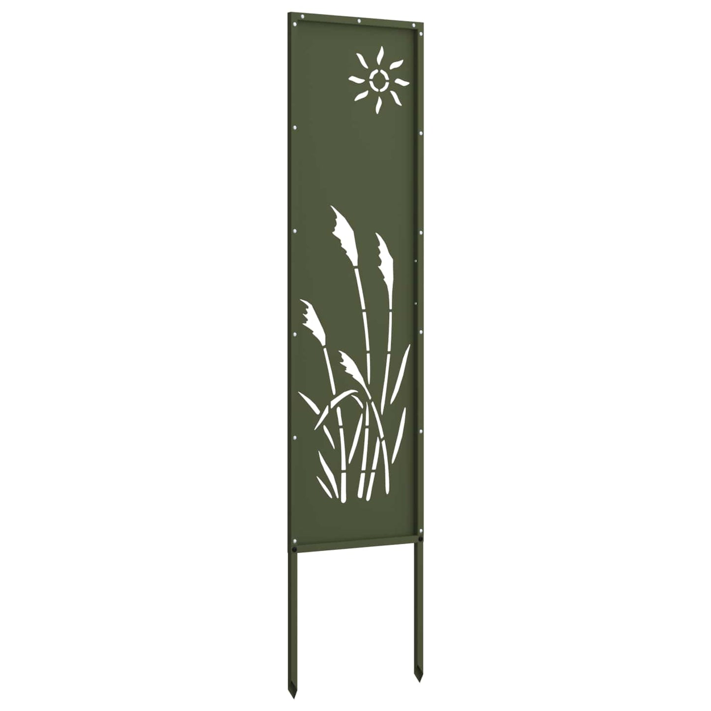 Vidaxxl brise-vue de jardin vert olive 32 x 140 cm acier laminé à froid