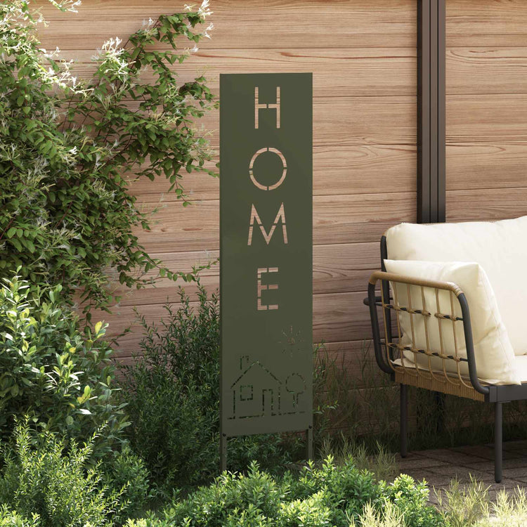 Vidaxxl brise-vue de jardin vert olive 32 x 140 cm acier laminé à froid