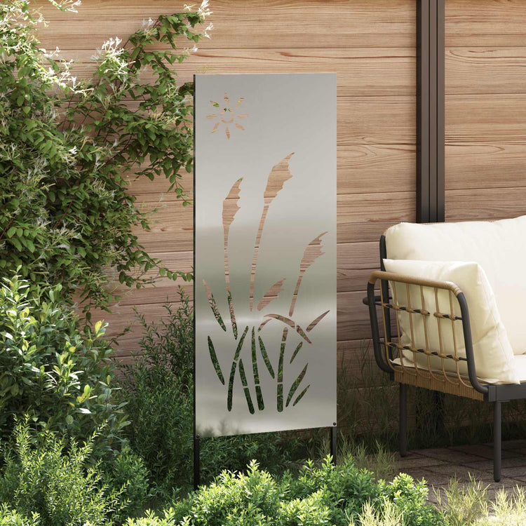 Vidaxxl brise-vue de jardin argent 50 x 140 cm en acier galvanisé