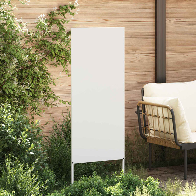VidaXL brise-vue de jardin chantourné blanc 50 x 140 cm acier laminé à froid