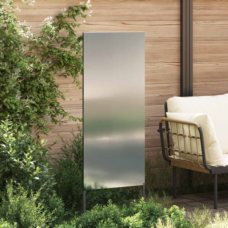 Vidaxxl brise-vue de jardin argent 50 x 140 cm en acier galvanisé