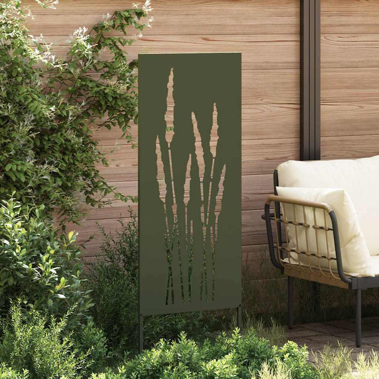 Vidaxxl brise-vue de jardin vert olive 50 x 140 cm acier laminé à froid