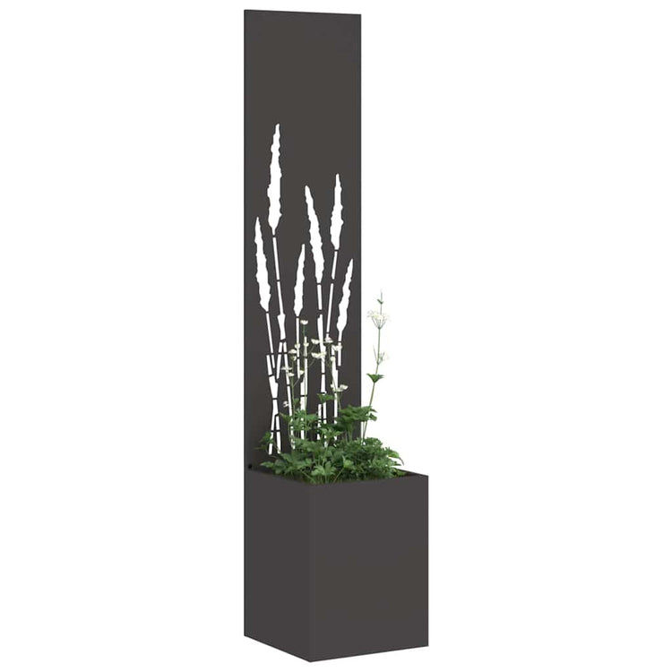 Vidaxxl brise-vue de jardin noir 32 x 32 x 150 cm acier laminé à froid