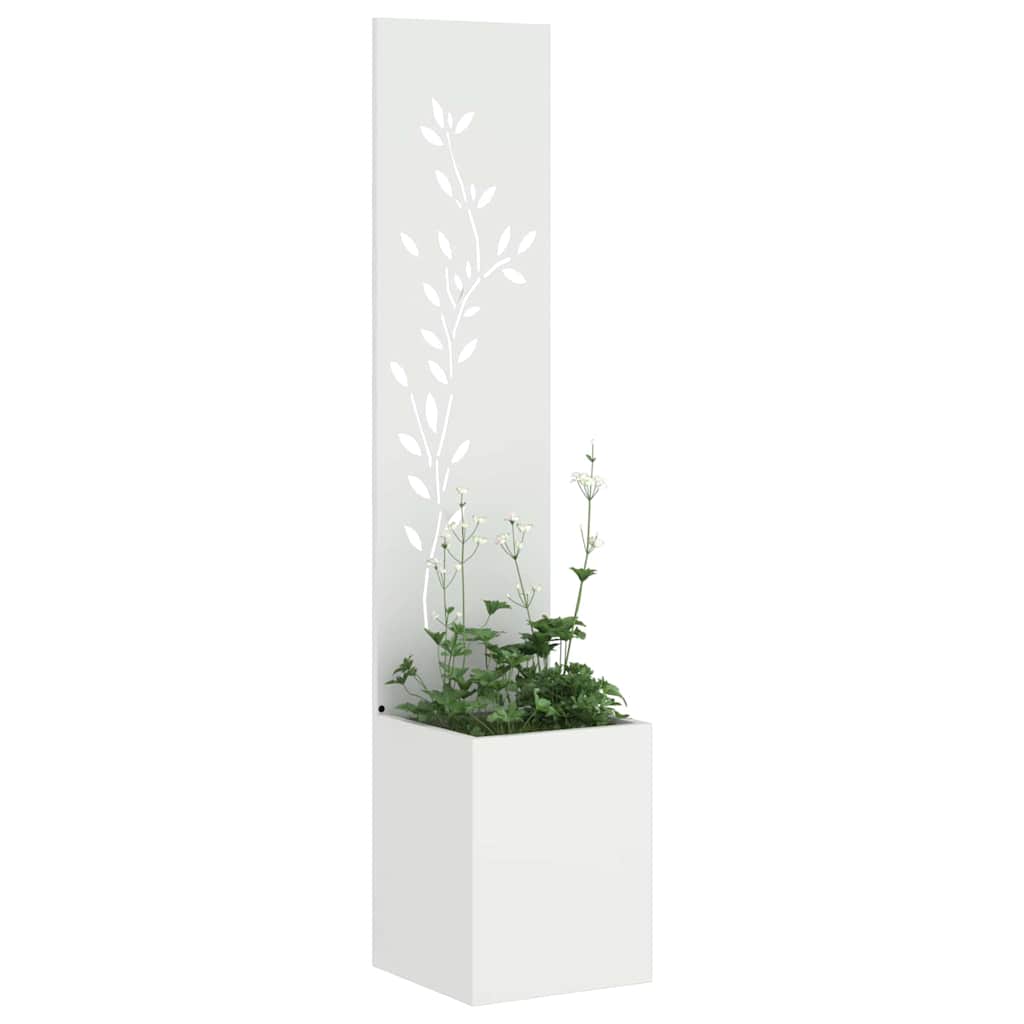 VidaXL brise-vue de jardin blanc 32 x 32 x 150 cm acier laminé à froid