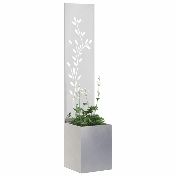 VidaXL brise-vue de jardin argent 32 x 32 x 150 cm acier inoxydable