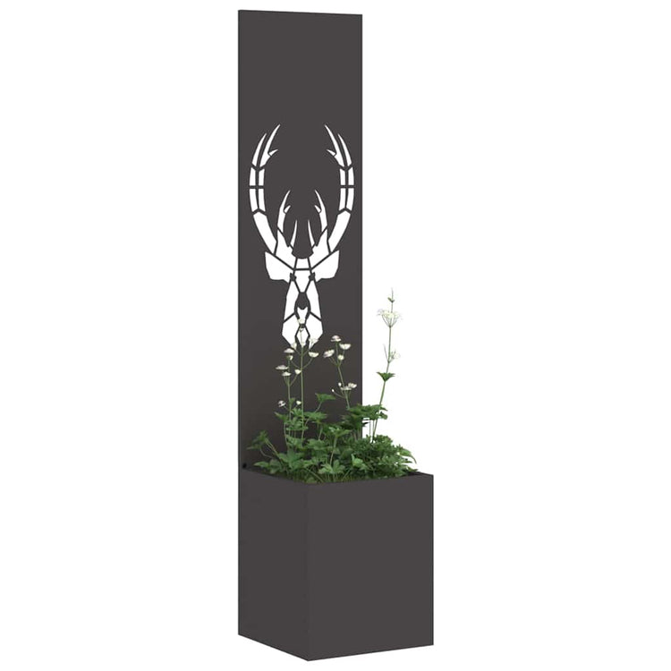 Vidaxxl brise-vue de jardin noir 32 x 32 x 150 cm acier laminé à froid