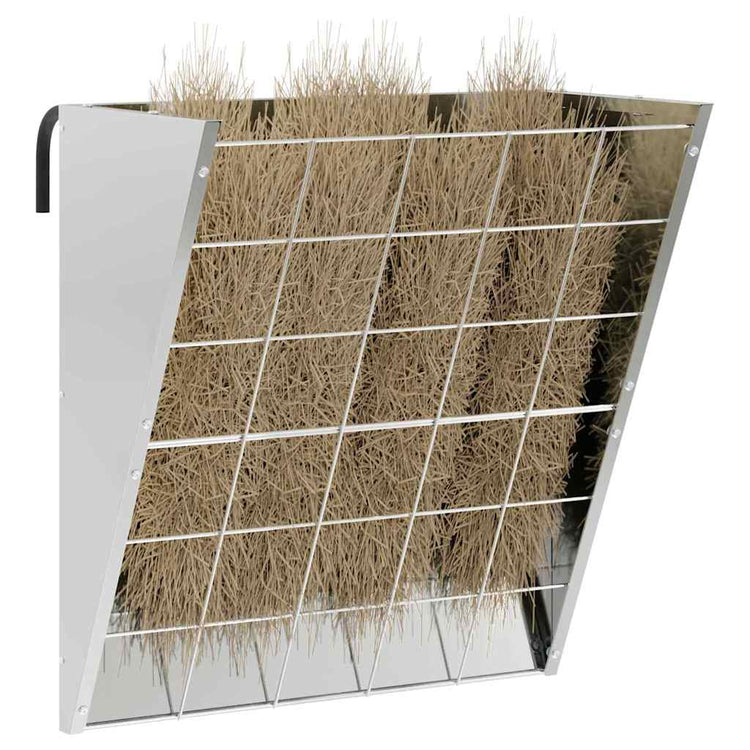 Vidaxl mangeoire à foin suspendue argent 61 x 33 x 66 cm acier galvanisé