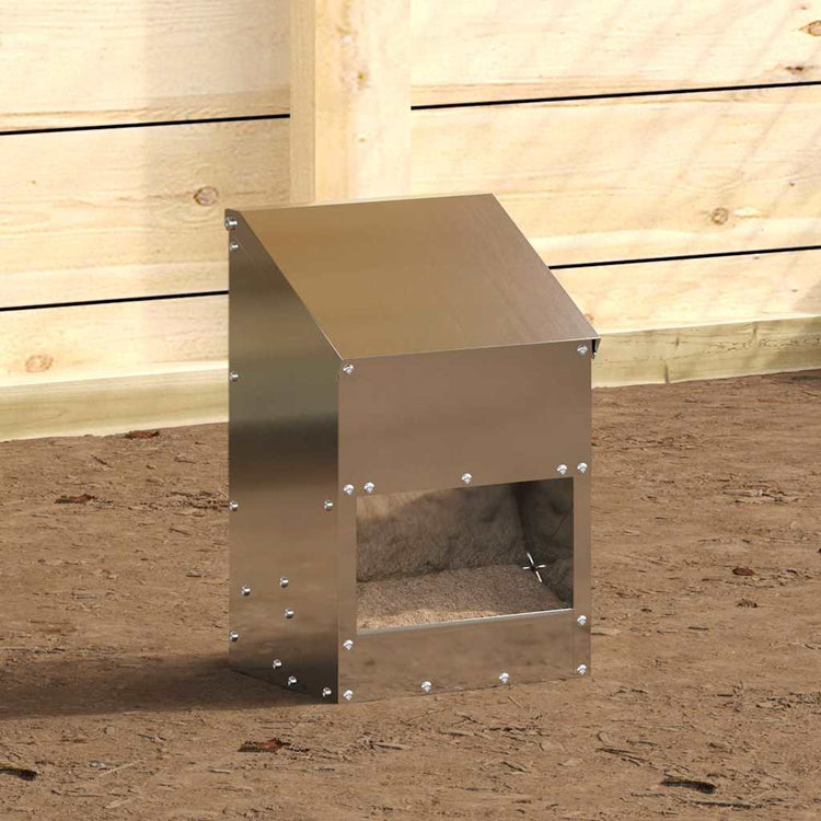 Vidaxx mangeoire à poulets argent 21 x 16 x 33 cm en acier galvanisé