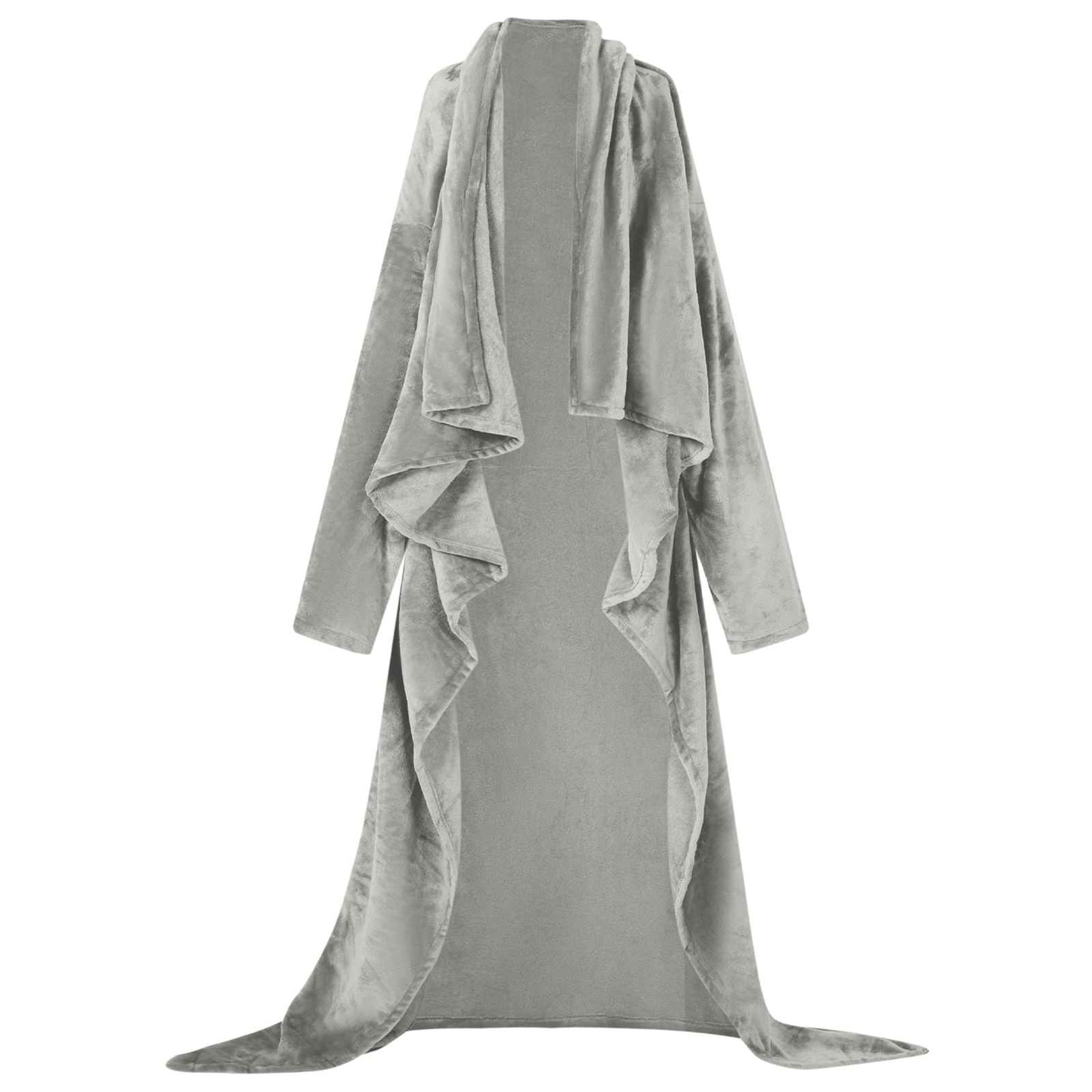Vidaxl couverture sweat à capuche gris f flanelle