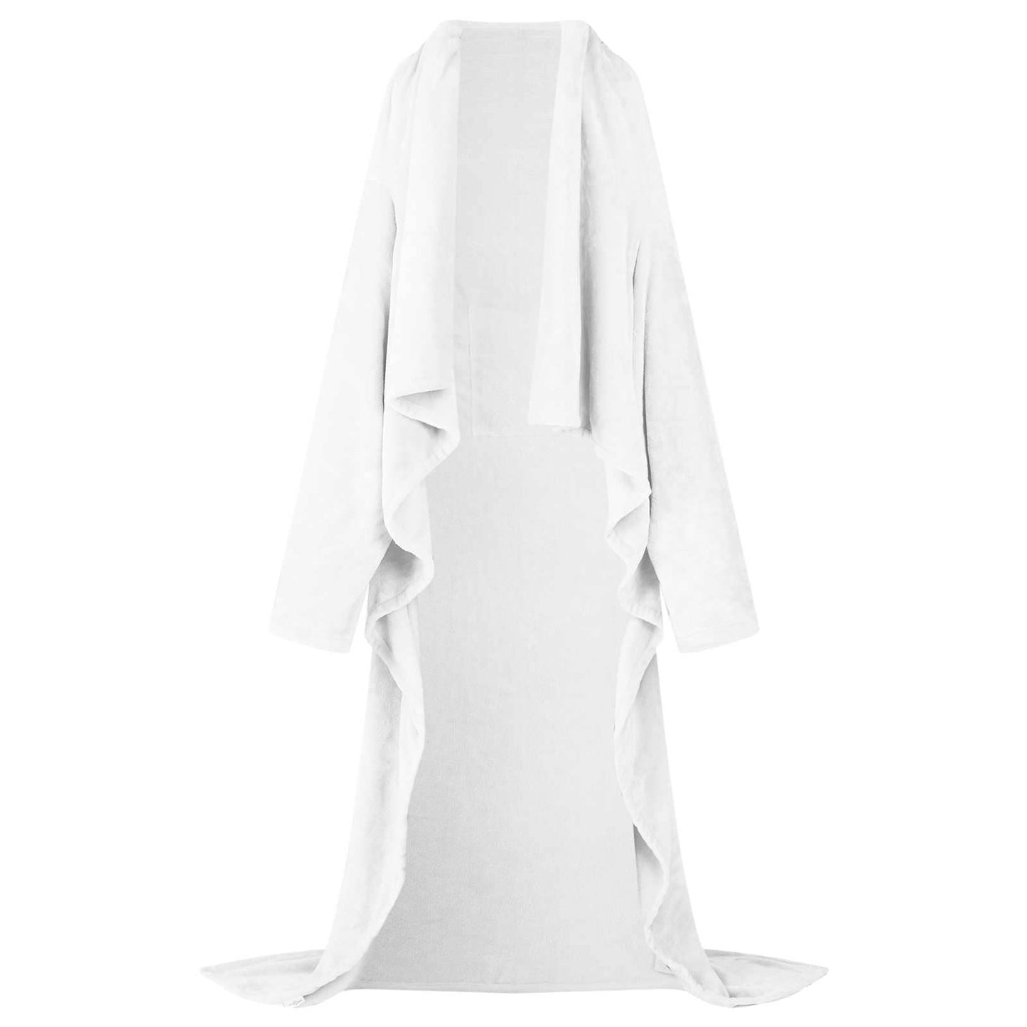 Vidaxl couverture sweat à capuche blanc f flanelle