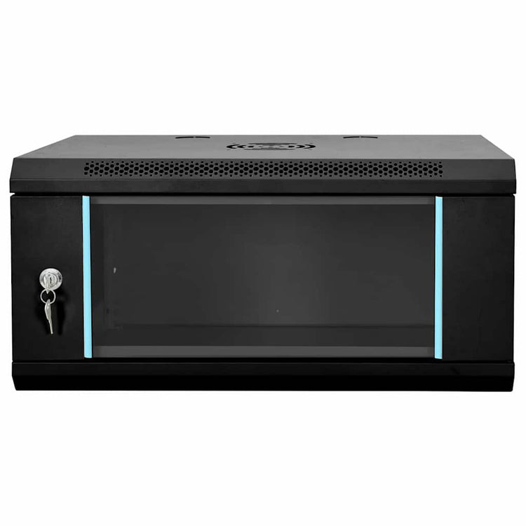 Vidaxxl armoire réseau avec rangement noir 60 x 35 x 28 cm acier