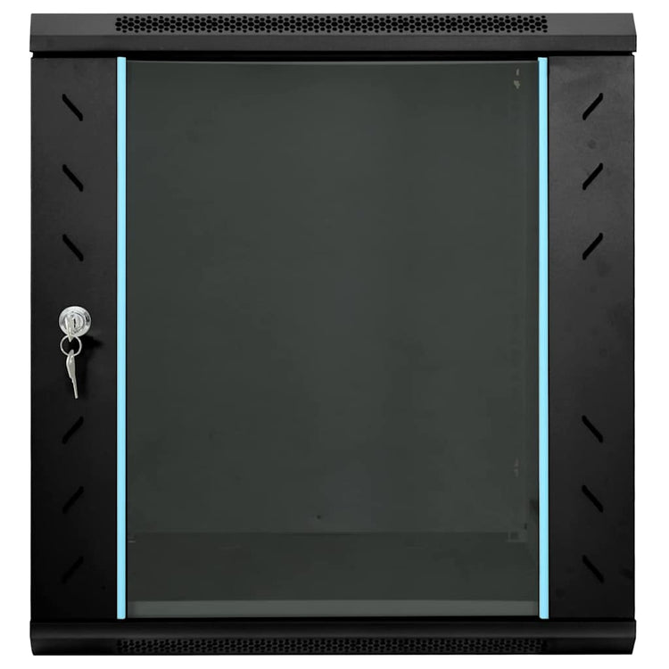 Vidaxxl armoire réseau avec rangement noir 60 x 45 x 65 cm acier