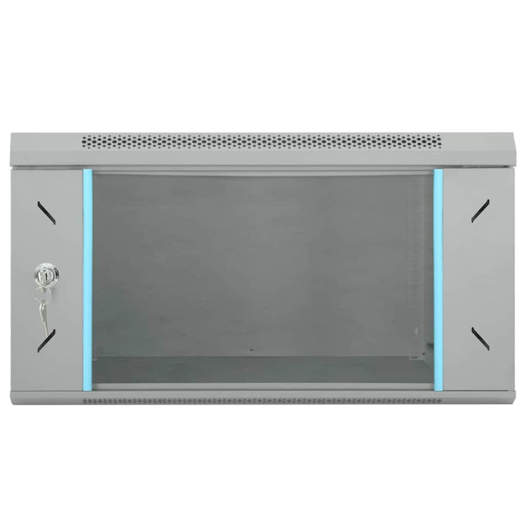 Vidaxxl armoire réseau avec rangement gris 53 x 60 x 30 cm acier