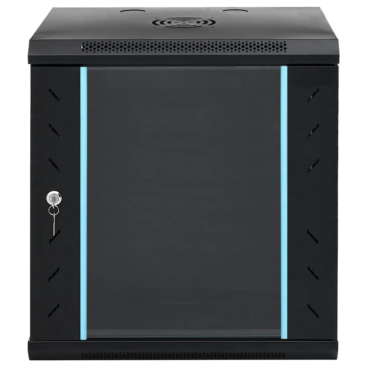 Vidaxxl armoire réseau avec rangement noir 53 x 45 x 60 cm acier