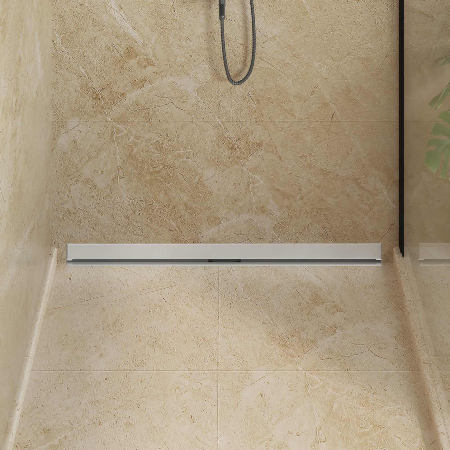 Vidaxxl caniveau de douche mural argent 100 cm acier inoxydable 304