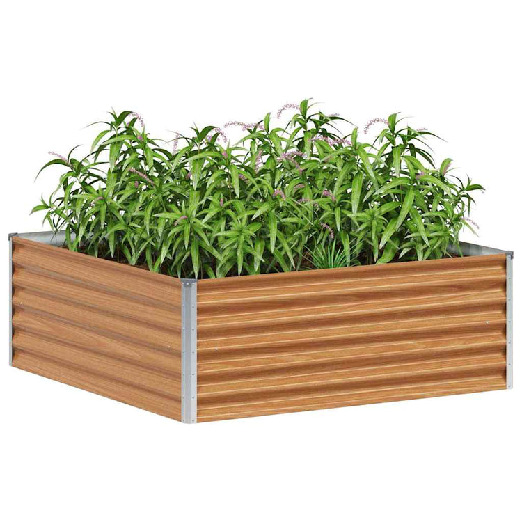 Jardinière surélevée Vidaxl 98 x 100 x 36 cm acier galvanisé
