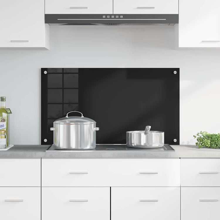 Vidaxx paroi arrière de cuisine noir 90 x 50 cm verre trempé