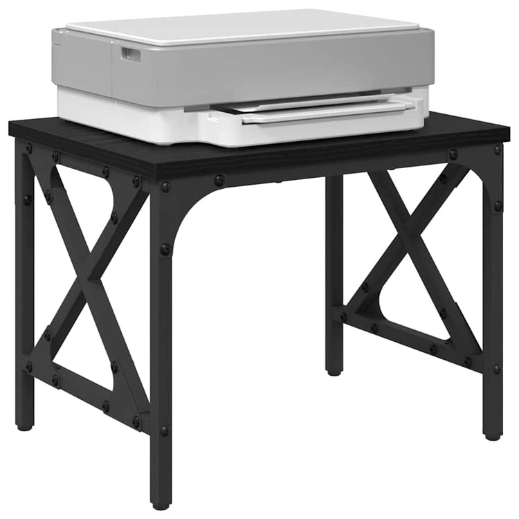 Vidaxxl support d'imprimante chêne noir 40 x 30 x 31 cm bois d'ingénierie