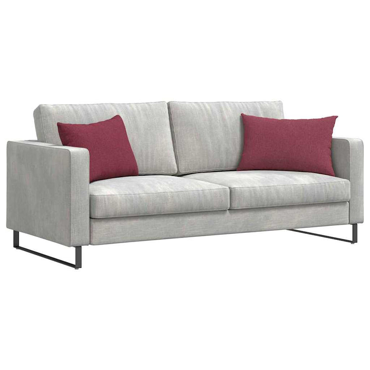 VidaXL coussins de canapé 2 pcs vin rouge 60 x 40 cm tissu