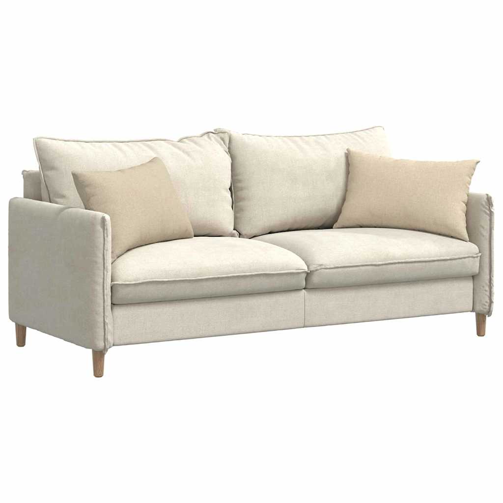 VidaXL coussins de canapé 2 pcs crème 60 x 40 cm tissu