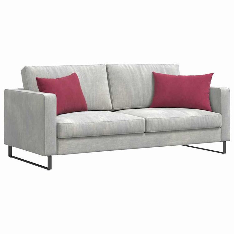 VidaXL coussins de canapé, 2 pièces, bordeaux, tissu corde 60 x 40 cm