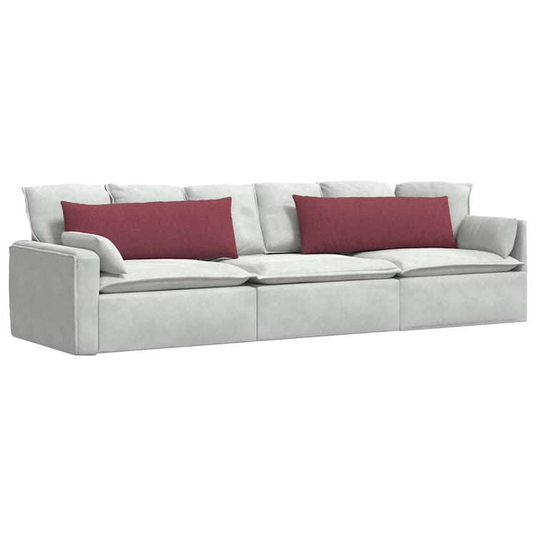 VidaXL coussins de canapé 2 pcs vin rouge 120 x 40 cm tissu