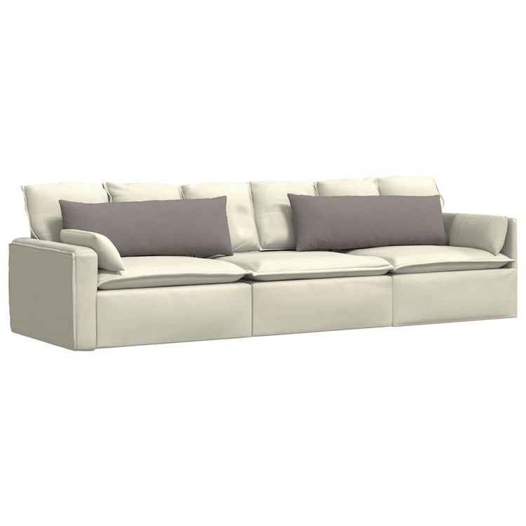 VidaXL coussins de canapé 2 pcs taupe 120 x 40 cm tissu
