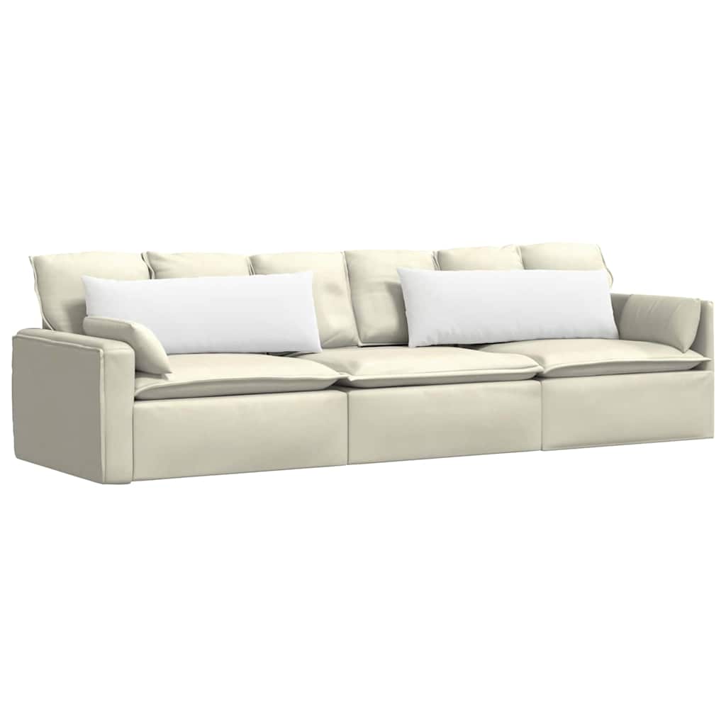 VidaXL coussins de canapé 2 pcs blanc 120 x 40 cm tissu