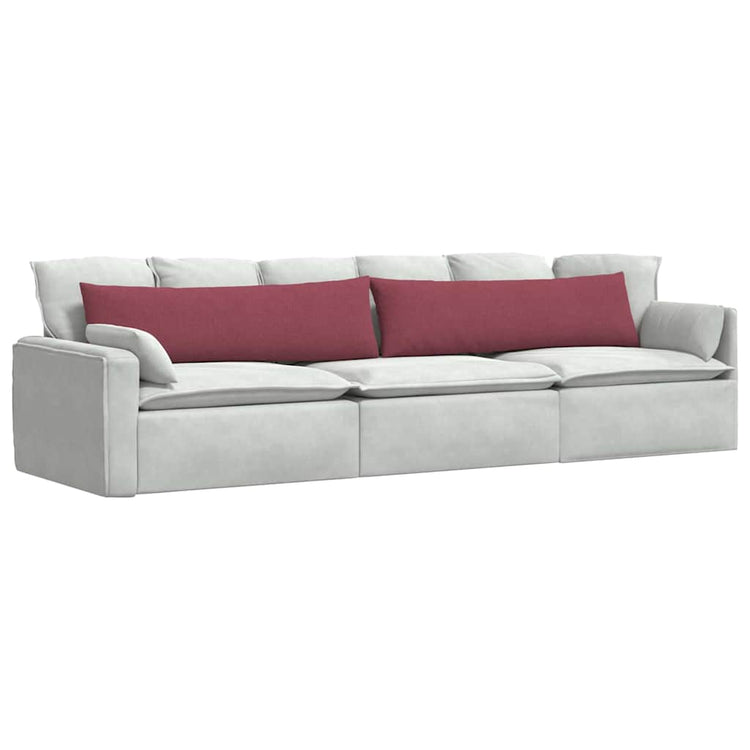VidaXL coussins de canapé 2 pcs vin rouge 145 x 40 cm tissu