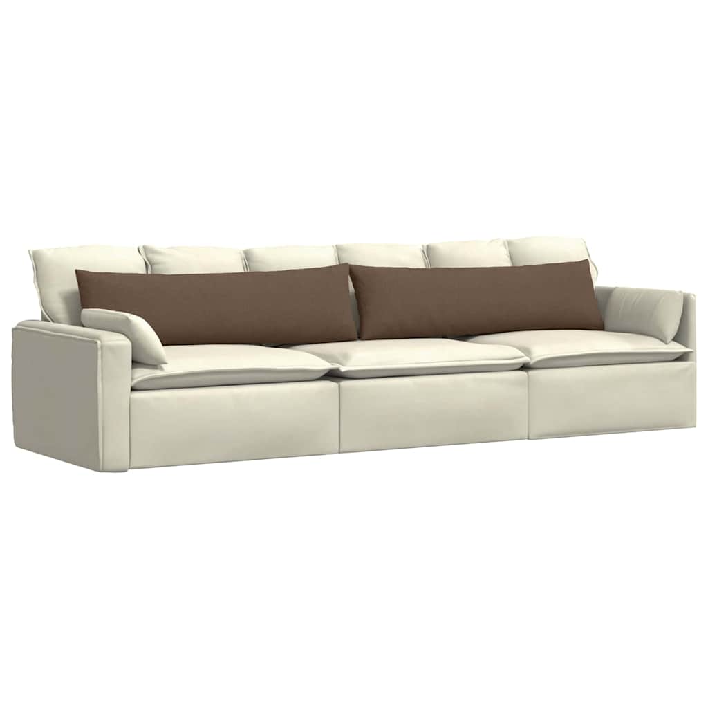 VidaXL coussins de canapé 2 pcs marron 145 x 40 cm tissu