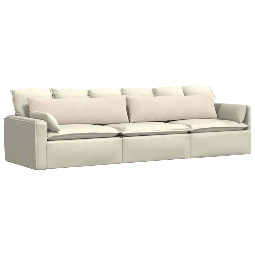 VidaXL coussins de canapé 2 pièces beige 145 x 40 cm tissu
