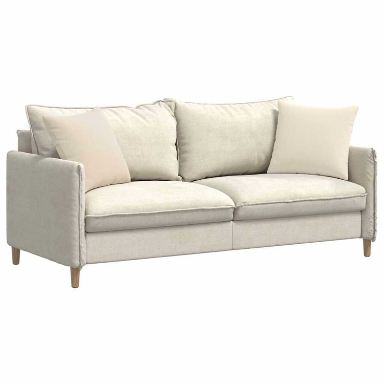 VidaXL coussins de canapé 2 pièces beige 45 x 45 cm tissu