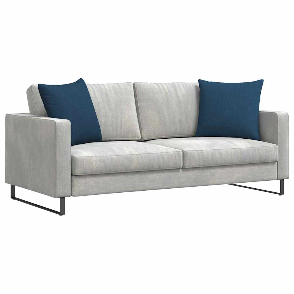VidaXL coussins de canapé 2 pcs bleu 50 x 50 cm tissu
