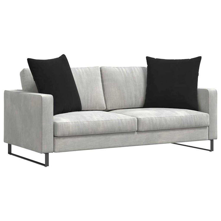 VidaXL coussins de canapé 2 pièces noir 80 x 80 cm tissu corde