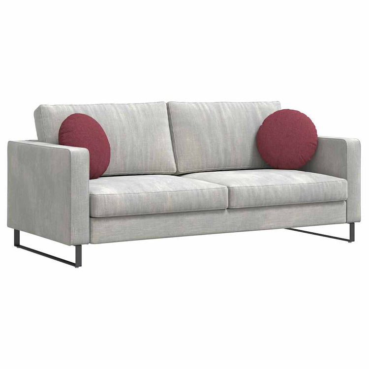 Vidaxx coussins d'assise 2 pcs rouge vin ø40 x 13 cm tissu