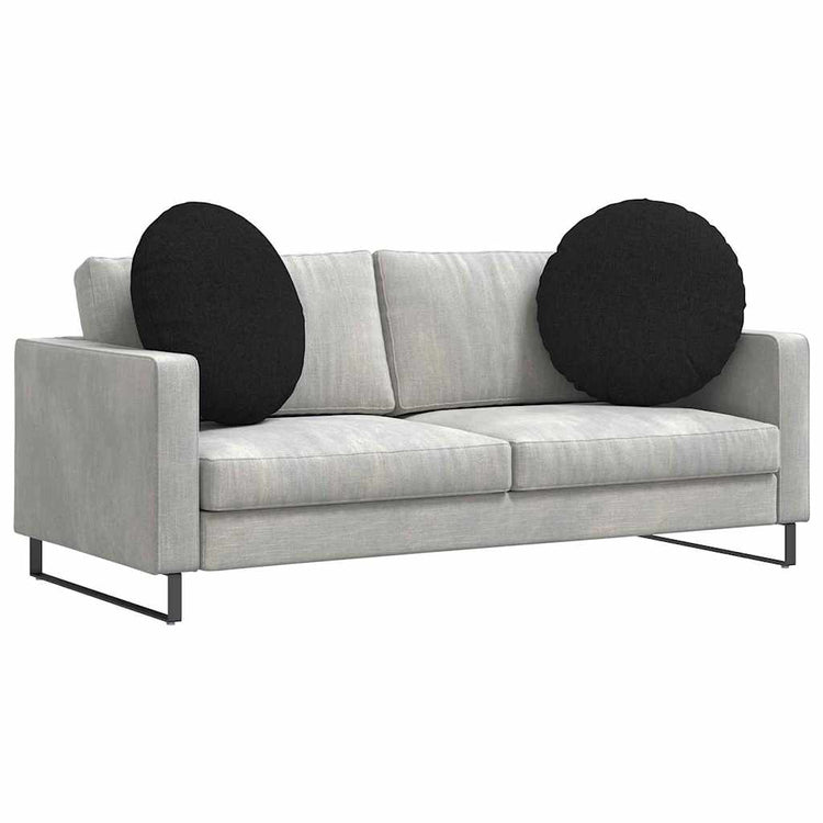 Vidaxx coussins d'assise 2 pcs noir ø60 x 21 cm tissu