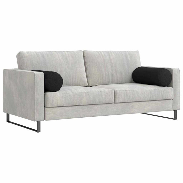VidaXL traversins 2 pièces noir ø 25 x 70 cm tissu