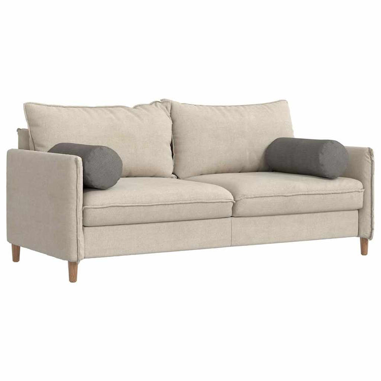 VidaXL traversins 2 pièces gris clair ø 25 x 70 cm tissu corde
